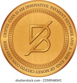 ilustraciones de vector de monedas de banda de protocolo. monedas criptográficas vectoriales.