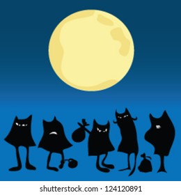 The band of robbers at night