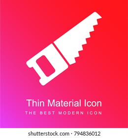 Band saw red and pink gradient material white icon minimal design