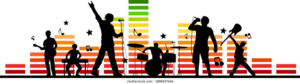 BAND STAGE Music Festival Silhouette