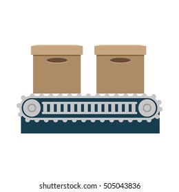 band transport boxes isolated icon vector illustration design