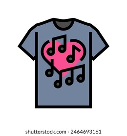 band tshirt color icon vector. band tshirt sign. isolated symbol illustration