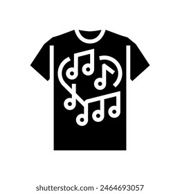 band tshirt glyph icon vector. band tshirt sign. isolated symbol illustration