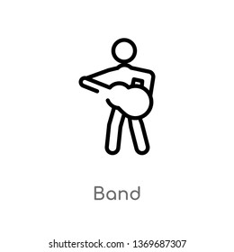 band vector line icon. Simple element illustration. band outline icon from ultimate glyphicons concept. Can be used for web and mobile