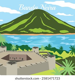 Banda Neira | Belgica Fort | Gunung Api Banda Volcano Indonesia