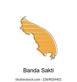 Banda Sakti map City. vector map of province Aceh capital Country colorful design, illustration design template on white background