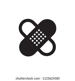 Bandage aid icon flat vector simple isolated illustration signage template design trendy