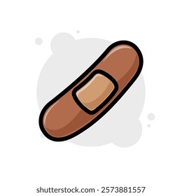 Bandage Cartoon Icon Vector Illustration. Isolated background. Medical Band Aid Plaster