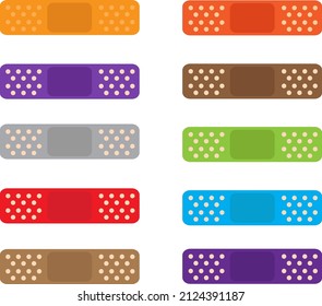 Bandage color clipart graphics bundle