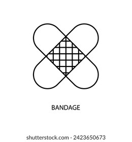 bandage concept line icon. Simple element illustration. bandage concept outline symbol design.