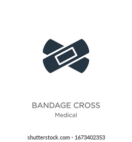 Bandage cross icon vector. Trendy flat bandage cross icon from medical collection isolated on white background. Vector illustration can be used for web and mobile graphic design, logo, eps10