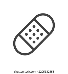 Pasos de banda 10 icono vectorial. Atención médica o símbolo farmacéutico.