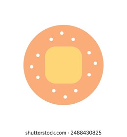 Bandage flat icon. You can be used bandage icon for several purposes like: websites, UI, UX, print templates, promotional materials, info-graphics, web and mobile phone apps.