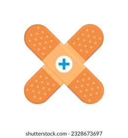 Bandage flat vector illustration in flat style design