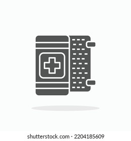 Bandage glyph icon. Can be used for digital product, presentation, print design and more.