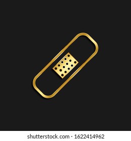 bandage gold icon. Vector illustration of golden icon