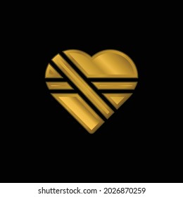 Bandage gold plated metalic icon or logo vector