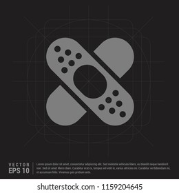 Bandage icon - Black Creative Background - Free vector icon