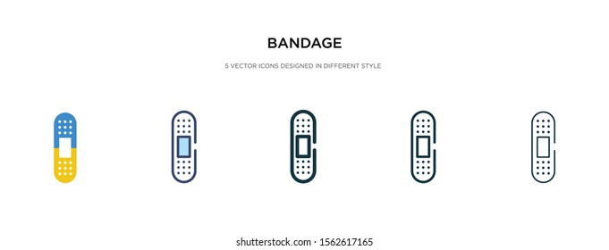 bandage icon in different style vector illustration. two colored and black bandage vector icons designed in filled, outline, line and stroke style can be used for web, mobile, ui