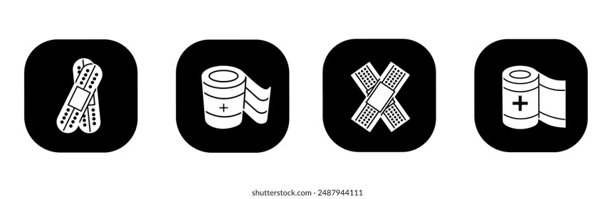 Bandage icon in flat. Bandage icon design. Stock vector.