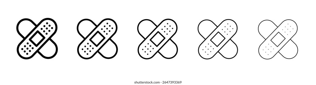 Ícone de faixa ícone plano ilustração conjunto logotipo