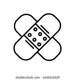 Bandage icon. Flat vector graphic in white background.