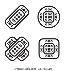 Bandage icon in four variations. Vector eps 10.
