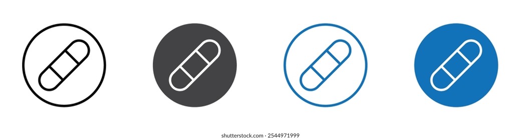 Ícone de faixa Sinal de logotipo em contorno de linha fina