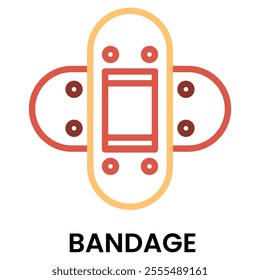 Bandage Icon for Medical Element Design