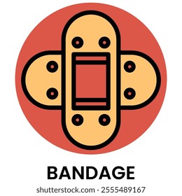 Bandage Icon for Medical Element Design