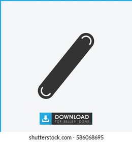 bandage icon. Simple filled bandage icon. On white background.