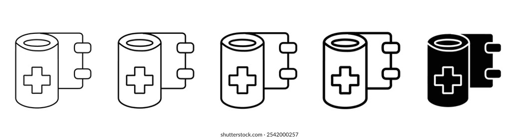 ícone de bandagem Simples ilustração de contorno