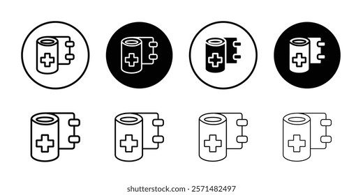 bandage icon Simple outline illustration set