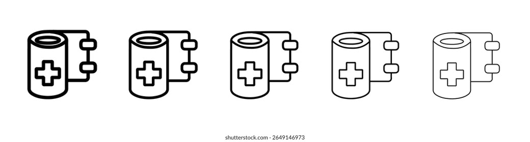 ícone de bandagem simples vetor contorno logotipo