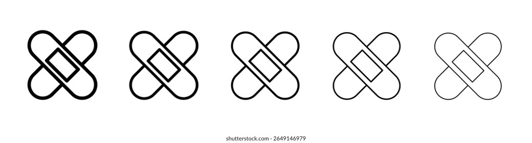 ícone de bandagem simples vetor contorno logotipo