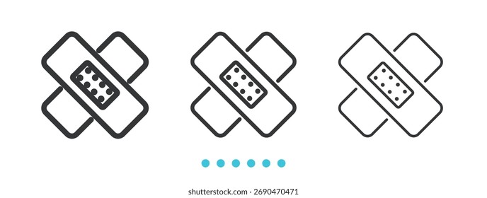 Bandage Icon. Thin line icon vector