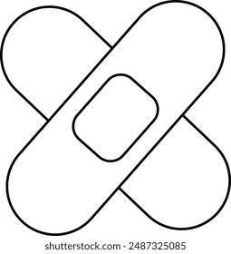 Bandage icon in trendy flat style isolated on white background. Bandage silhouette symbol for your website design, logo, app, UI. Vector illustration, EPS10.