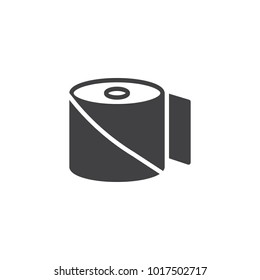 Bandage icon vector, filled flat sign, solid pictogram isolated on white. Medical roll plaster aid symbol, logo illustration.