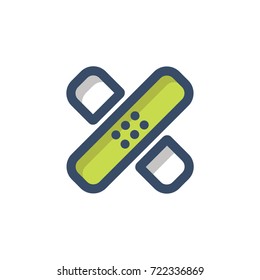 bandage icon vector. bandage filled outline style design