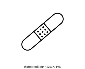 Bandage icon. Vector first aid, remedy for wound. Medical adhesive tape for wounds