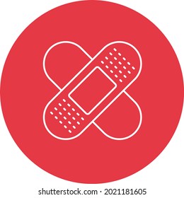 Bandage-Symbol, Vektorbild. Kann auch für Web-Apps, mobile Apps und Printmedien verwendet werden.