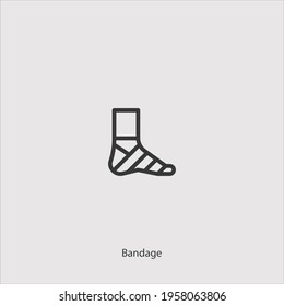 bandage icon vector isolated on white background