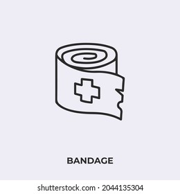 bandage icon vector. Linear style sign for mobile concept and web design. bandage symbol illustration. Pixel vector graphics - Vector.
