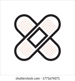 Bandage icon vector, simple design