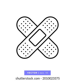 Bandage icon vector stock illustration design template. Editable stroke.