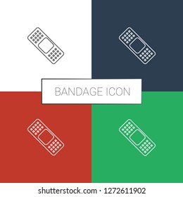 bandage icon white background. Editable line bandage icon from health. Trendy bandage icon for web and mobile.