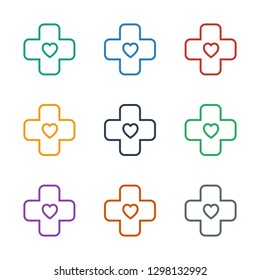 bandage icon white background. Editable outline bandage icon from medicine. Trendy bandage icon for web and mobile.
