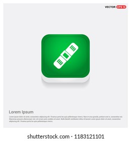 Bandage iconGreen Web Button - Free vector icon