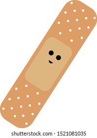 Bandage, Illustration, Vektorgrafik auf weißem Hintergrund.