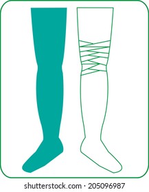 bandage knee,icon